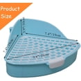 thumbnail image 2 of Bunny Litter Box Large Guinea Pig Litter Box Small Rabbit Toilet Corner Pan Rectangle Potty Trainer, 2 of 4