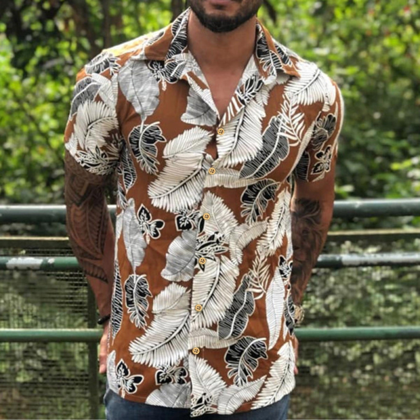 Mens Shirts Short Sleeve Mens Fashion 