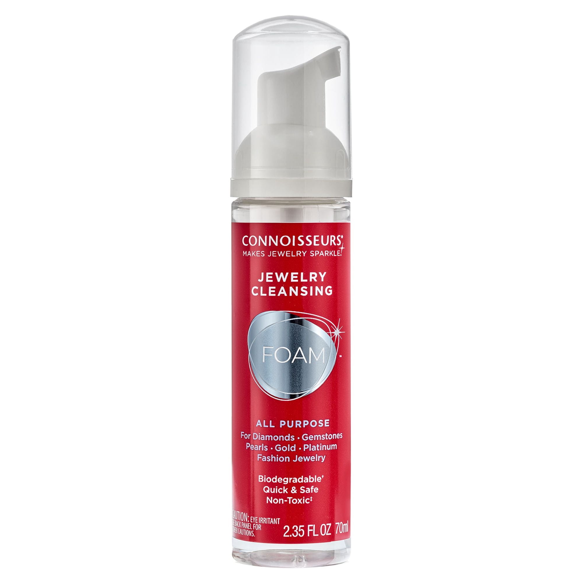 Connoisseurs All-Purpose Jewelry Cleansing Foam and Brush, 4.7 fl oz, 2 Pack