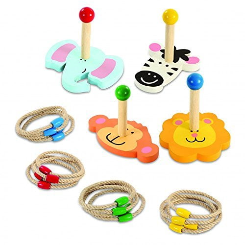 Jungle Animals Ring Toss Game