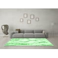 thumbnail image 3 of Ahgly Company Indoor Square Abstract Emerald Green Contemporary Area Rugs, 3' Square, 3 of 4