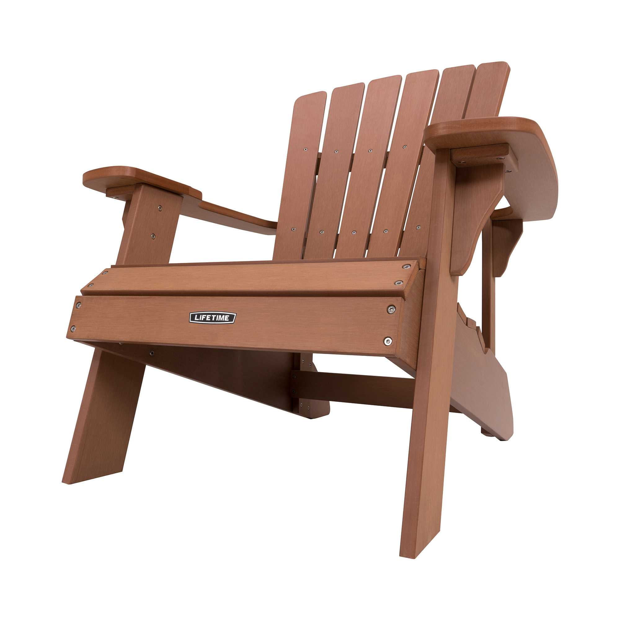 Lifetime Outdoor Polystyrene Adirondack Chair, Brown, 60064