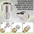 thumbnail image 6 of 2Pcs Water Nozzle Stainless Steel Shower Nozzle 1/4 Quick Pressure Washer Fitting for Flower Vegetable Watering, 6 of 8