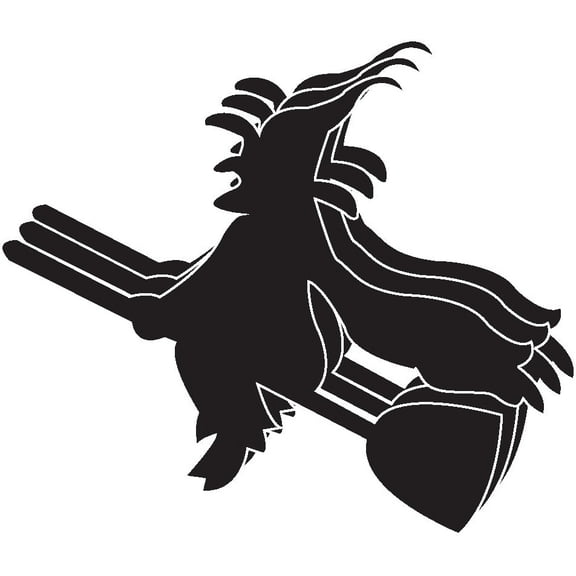 Die-Cut Magnetic - Small Single Color Witch
