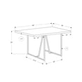 thumbnail image 4 of Monarch Specialties Dining Table, 60" Rectangular, Kitchen, Dining Room, Metal, Laminate, Chrome, 4 of 5