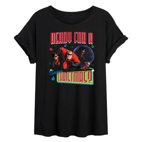 Disney The Incredibles - Holiday - Ready For A Super Christmas - Women's Oversized T-Shirt