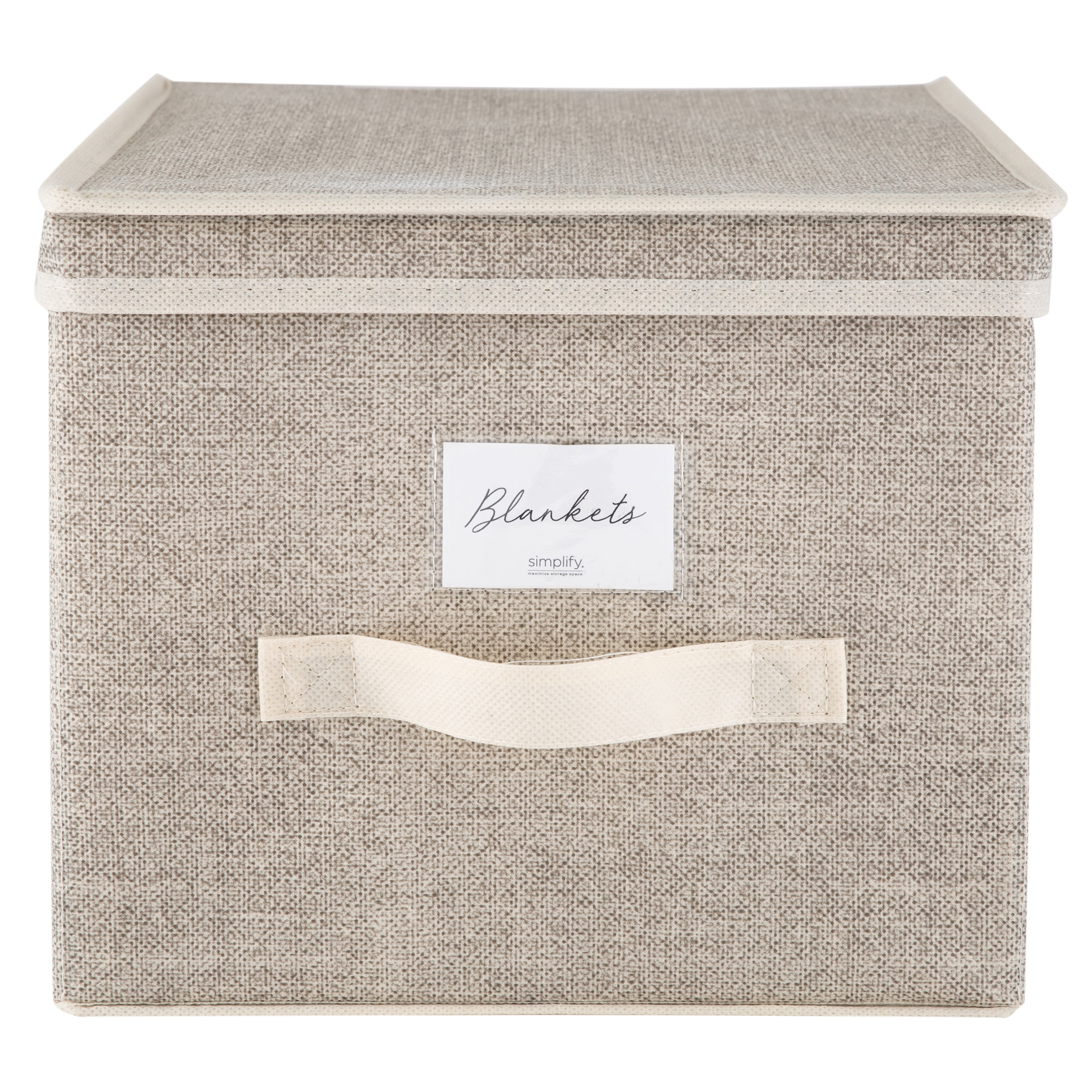 Simplify Large Storage Box in Faux Jute Beige