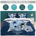 thumbnail image 3 of Football Cowboys Duvet Cover 3pcs Set Themed Multicolor Polyester Bedding Set for Bedroom Decoration Full, 3 of 6