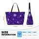 thumbnail image 4 of Fotbe Dark Purple Snowflakes Bolsa de Viaje para Playa - Resistente al Agua, Bolsa Tote de Gran Capacidad y Ligera con 7 Bolsillos para Mujeres y Hombres, 4 of 7