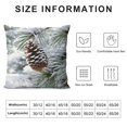 thumbnail image 5 of Shiartex Pine Cone Snow Pine Tree Branch Pillow Cushion Covers Aesthetic Decorative Winter Style 1PC Square 12x12in, 5 of 5