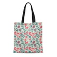 thumbnail image 1 of JSDART Sac Fourre-Tout en Toile Motif Floral Renard Cerise Mignon Durable Réutilisable pour Courses Épaule, 1 of 1