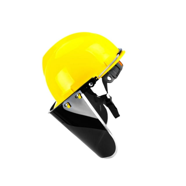 Casco para motosierra con protector facial Casco para desmalezar con visera facial Protector facial resistente para silvicultura Jardín Comer malezas