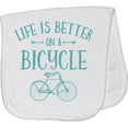 thumbnail image 2 of Inktastic Life's Better on a Bicycle Baby Burp Cloth, 2 of 3