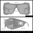 thumbnail image 4 of Super Loud Showy XL Oversized Thick Temple Wrap Shield Plastic Sunglasses [Tortoise - Brown], 4 of 8
