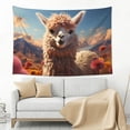 thumbnail image 3 of Easygdp Fluffy Alpaca Mountain Meadow Tapestry Wall Hanging, Wall Tapestries for Bedroom Aesthetic Living Room Office Decor 60x40in, 3 of 8