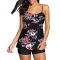 thumbnail image 3 of Tankini Swimsuits For Women Retro Bathing Suits Two Pieces Modest Swimming Wear Sports Tank Tops With Boyshorts, 3 of 9