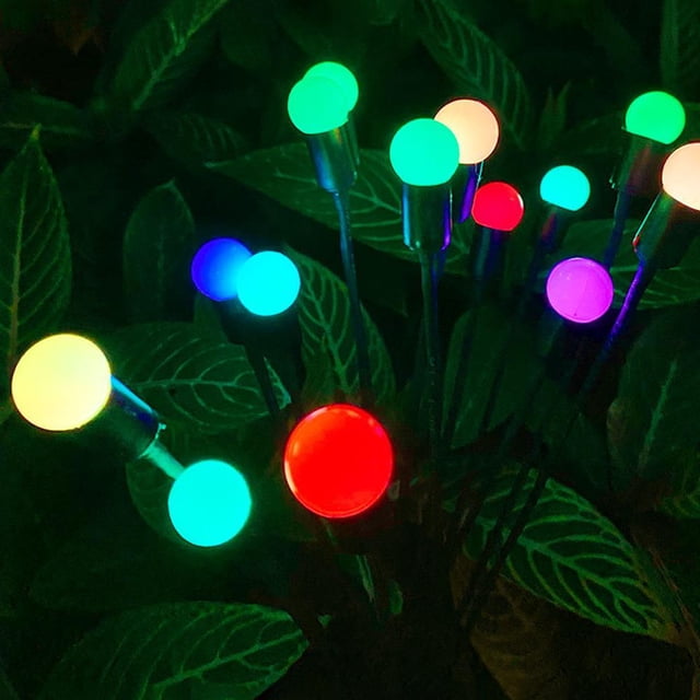 Lámpara 2 uds luz Solar de jardín uso conveniente para la decoración del patio del paisaje del jardín del hogar (luz de color + 10LE Tmvgtek Para estrenar