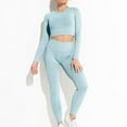 thumbnail image 5 of Teissuly Color Long Thread Quick Drying Tight Fitness Yoga Suit Fitness Set, 5 of 8