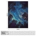 thumbnail image 4 of WERPE  Throw Blanket, Starry Night Galaxy Forest Trees Throw Blanket for Couch Sofa Bed Chair Bed Camping Travel All Seasons White, 4 of 6
