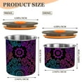 thumbnail image 3 of Rainbow Mandala Flower Boho Airtight Coffee Bean Canister 17oz Food Storage Containers with Lids For Gournd, Tea, Sugar, Flour, Rice, Cereal, Candy Cookie Jar, 3 of 8