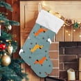 thumbnail image 5 of Coolnut Cute Dachshunds Dog Christmas Stockings Christmas Presonalized Large Stocking Sock, Set of 1 Xmas Party Winter Decor Candy Bag Family Holiday Gift, 17.7 Inch, 5 of 7
