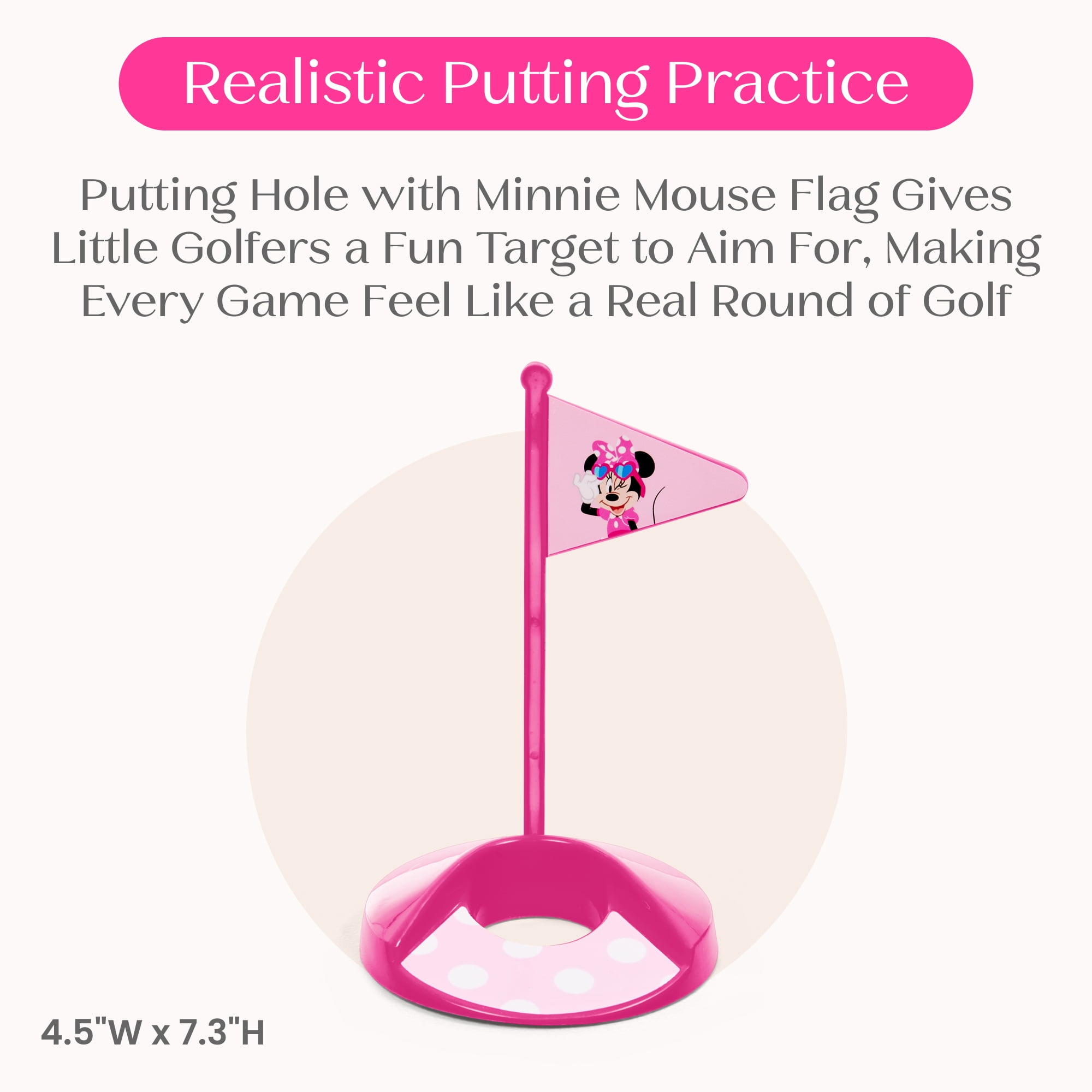 Minnie Mouse Golf Sports Set by Delta Children - 8-Piece Toddler Golf Playset with Wheeled Golf Bag, 3 Clubs, 2 Balls & Putting Hole