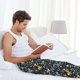 thumbnail image 5 of Fotbe Flowers Butterfly Pantalones de Pijama para Hombre, Pantalones de Dormir, Pantalones de Casa con Cintura Ajustable y Bolsillos-Medium, 5 of 6