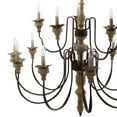thumbnail image 4 of Modway Nobility 15-Light Solid Wood Candelabra Chandelier in Rust/Brown, 4 of 5