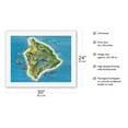thumbnail image 2 of The Island of Hawaii Map - Vintage Pictorial Map by Ray Lanterman c.1962 - Fine Art Rolled Canvas Print 20in x 26in, 2 of 4