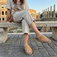 thumbnail image 6 of Cushionaire Ritual Suede Slide Sandals for Women - Slip On Womens Leather Sandals with Cushioned Cork Footbed and Arch Support, 6 of 20