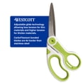 thumbnail image 4 of Westcott 8" Carbo Titanium Dressmakers Scissors, Bent, Adjustable Glide, Green and White, for Sewing or Office, 1-Count, 4 of 12