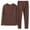 Coffee, variant on Yigetop Pajama Set Women Women's 2 Piece Fleece Pajamas Set Crew Neck Pjs Set Soft Long Sleeve Pajamas Top and Pants Soft Pajama Set for Women Black 5XL