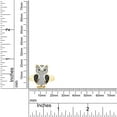 thumbnail image 3 of 1/4 Carat CTTW Round Cut Black And White Natural Diamond Owl Ring In 14K Yellow Gold Over Sterling Silver (0.25 Cttw, I2-I3 Clarity), 3 of 3