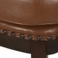 thumbnail image 2 of Noble House Hyrum Upholstered Accent Chair with Nailhead Trim, Cognac Brown and Dark Brown, 2 of 8