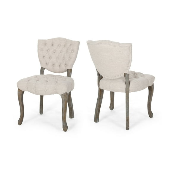 Case Tufted Dining Chair with Cabriole Legs (Set of 2)