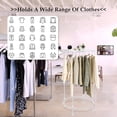 thumbnail image 4 of Round Garment Rack Gold Clothing Rack,clothing Racks For Hanging Clothes, Double Space Multi-Purpose Floor-Standing Retail Clothing Rack For Clothes Storage, Commercial Clothing Organize (White), 4 of 8