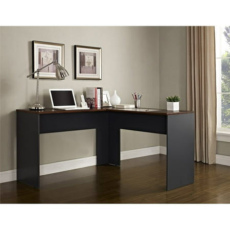 Ameriwood Home The Works L Shaped Desk Cherry Gray Ameriwood Home The Works L Shaped Desk Cherry Gray