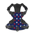thumbnail image 4 of XMXY No Pull Dog Harness, America Patriotic Red White Blue Stars Adjustable Reflective Pet Harness with Oxford Vest, X-Large Size, 4 of 9