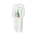 thumbnail image 4 of Yunliwuli Christmas Family Pajamas Matching Set Christmas Tree Print Long Sleeve Tops and Plaid Pants Sleepwear, 4 of 10