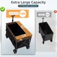 thumbnail image 2 of Collapsible Wagon Carts Foldable 150L & 360LBS Portable Folding Wagons with All-Terrain Wheels & Brakes Heavy Duty Outdoor Utility Cart for Grocery Camping Shopping Sports Garden, Black, 2 of 8
