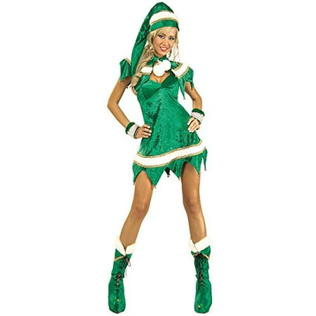 Secret Wishes Green Elf 5-Piece Costume, Green, Standard