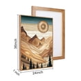 thumbnail image 5 of HPNIUB Large Mountain Framed Canvas Wall Art Tree Ring Rustic Desert Painting Brown Abstract Landscape Decor Set of 3 for Living Room Bedroom Office 24x36 Inch, 5 of 9