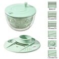 thumbnail image 1 of Máquina multifuncional para ensaladas con secador manual, accesorios para cortar en juliana y en rodajas: herramienta de cocina para rallar, picar y extraer el jugo de las verduras., 1 of 6