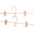 thumbnail image 3 of Stackable Shiny Copper/Gold Metal Pants Hanger, Rose Gold Skirt Trousers Hanger Add-on Hook, Space-Saving Hanger with Non-Slip Adjustable Clips for Jeans Slacks Boutique (10, Copper), 3 of 8