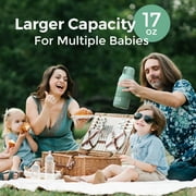 Momcozy Portable Milk Warmer for Travel – Dual Heating Modes for Breast Milk & Water, Portable Bottle Warmer, 17 Ounces