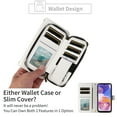thumbnail image 5 of Furiet Wallet Case for Samsung Galaxy A13 4G/5G with Wrist Strap, Shoulder Strap, 9+ Card Slots Zipper Purse, Luxury PU Leather Stand Cell Phone Cover for A04s M13 G5 A 13 LTE 13A 2022 Women White, 5 of 8