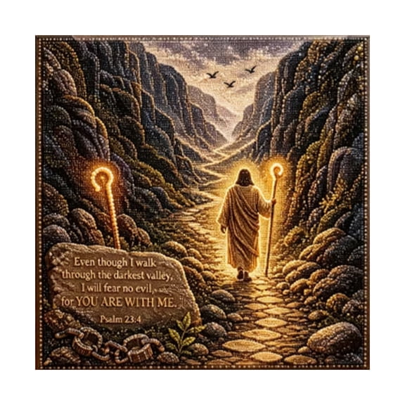 Garden of Faith Pearl Art DIY Kit, Scripture 5D Diamond Painting for Adults, Religious Wall Decor Gift for Home Decoration