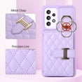 thumbnail image 4 of for Samsung Galaxy A53 5G Detachable Shoulder Strap Wallet Case, with Card Slots & 360-degree Rotation Stand Ring Flip Premium PU Leather Protective Cover Lanyard for Women Girls, Purple, 4 of 11