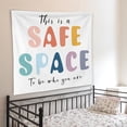 thumbnail image 4 of Boho Rainbow Mental Health Tapestry Wall Hanging, Boho Kids Room Nursery Decor, This Is a Safe Space Wall Blanket Decor for Therapy Counselor Office Playroom Classroom, 50x60 Inch, 4 of 6