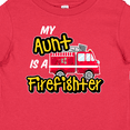 thumbnail image 4 of Inktastic My Aunt is a Firefighter with Fire Truck Boys or Girls Baby T-Shirt, 4 of 5